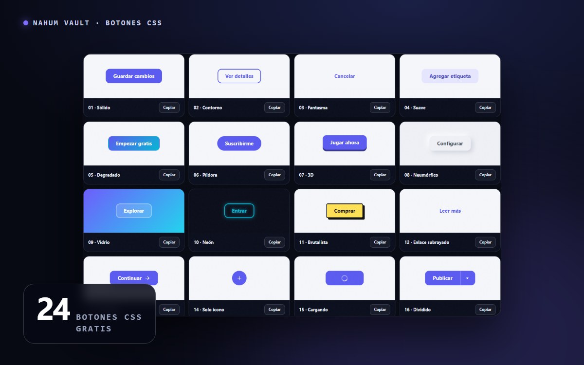 24 estilos de botón en CSS